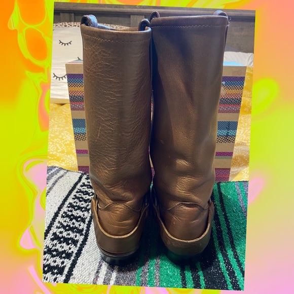 FRYE ☀️ Cognac Harness 12R Boots - Picture 12 of 16